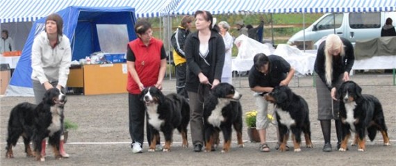 Raisa with her four daughters at the Finnish Specialty 2009